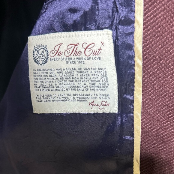 Men's Marc Ecko Burgundy Corduroy Blazer XXL lined - Picture 5 of 6